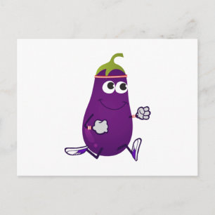 Funny Eggplant Springer Vykort