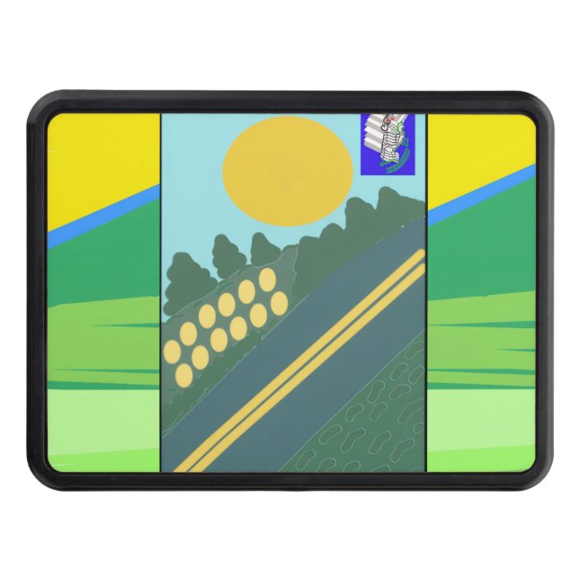 Funny Eggs Crossing the Road Dragkroksskydd (Framsidan)