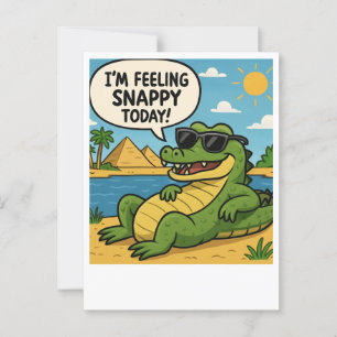 Funny egyptisk krokodil Snappy Nile Card Vykort