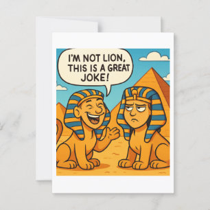 Funny egyptisk Lejon Pun Jag är inte Lejont kort