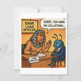 Funny egyptisk Loan Officer | Faraoh avvisning Vykort