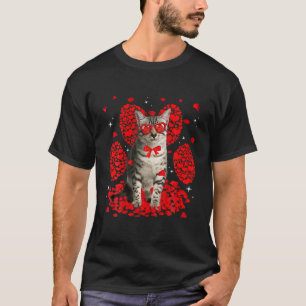 Funny egyptisk Mau Cat Valentine Tass Heart Cat Lo T Shirt
