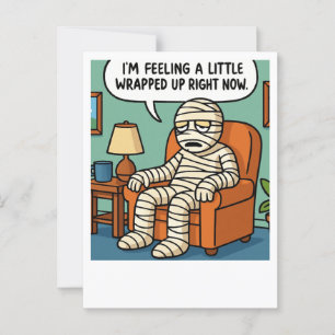 Funny egyptisk Mummy Joke Postcard Vykort