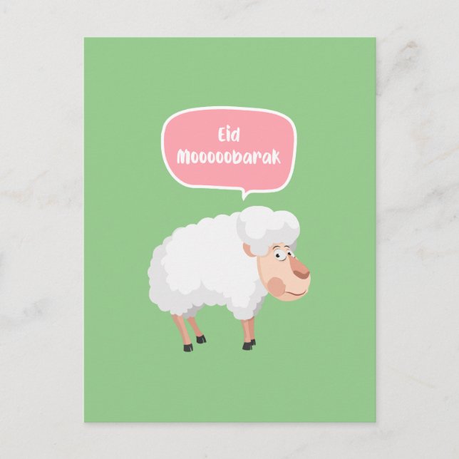 Funny Eid Mubarak Helg Vykort (Framsida)