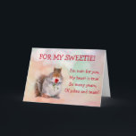 Funny ekorrel Poetry Birthday Kort<br><div class="desc">Visa hur mycket du kärlekar honom med det här fånigets ekorrepotekskort. Skapa din egen rytm och låt romantik börja. Tack för tittar! Photo ©Christine Greenspan</div>