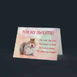 Funny ekorrel Poetry Birthday Kort<br><div class="desc">Visa hur mycket du kärlekar honom med det här fånigets ekorrepotekskort. Skapa din egen rytm och låt romantik börja. Tack för tittar! Photo ©Christine Greenspan</div>