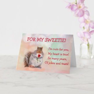Funny ekorrel Poetry Birthday Kort