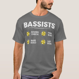 Funny Electric Bass Guitar Players Ljud Volym Pr T Shirt