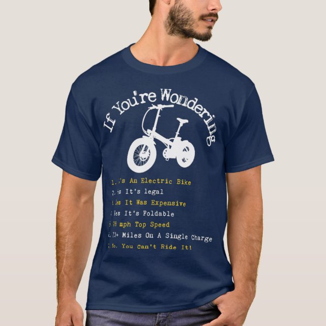 Funny Electric Bicycle FAQs Funny EBike T Shirt (Framsida)