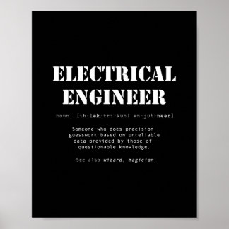 Funny Electrical Ingenjör Definition Gift Poster