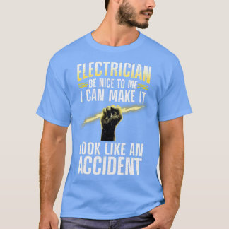 Funny Electrician Art För manar Women Professionel T Shirt