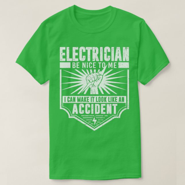 Funny Electrician Art Manar Electrical Ingenjör Hu T Shirt (Design framsida)
