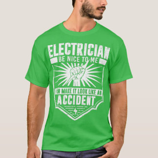 Funny Electrician Art Manar Electrical Ingenjör Hu T Shirt