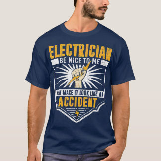 Funny Electrician Art Manar Electrical Ingenjör Hu T Shirt