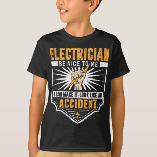 Funny Electrician Art Manar Women Work Electrical T Shirt