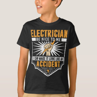 Funny Electrician Art Manar Women Work Electrical  T Shirt