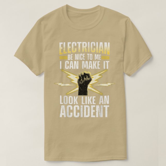 Funny Electrician Art Men Electrical Engineer Humo T Shirt (Design framsida)