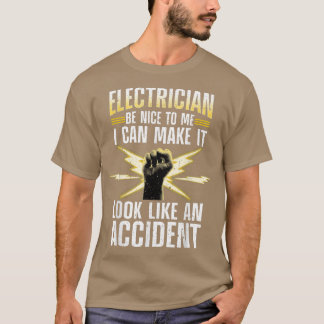 Funny Electrician Art Men Electrical Engineer Humo T Shirt