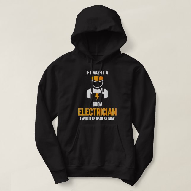 Funny Electrician Cool Electrical Engineer Design  Hoodie (Design framsida)