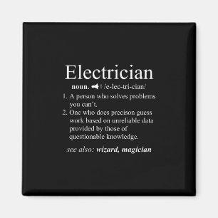 Funny Electrician Definition Electrical Ingenjör Magnet