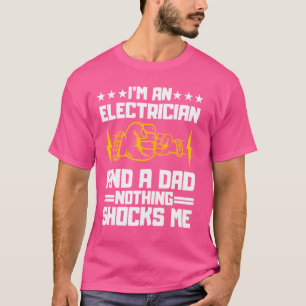 Funny Electrician Design För manar pappa Electrica T Shirt