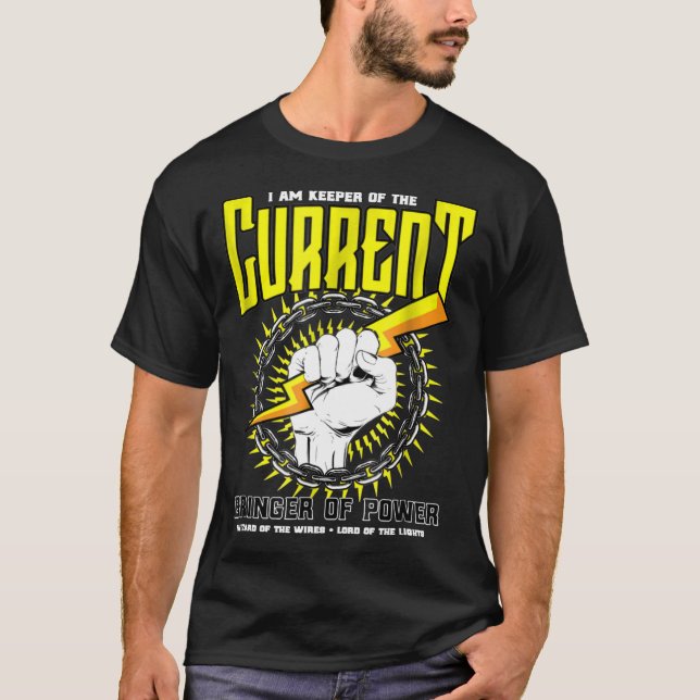 Funny Electrician Gift  Electrical Engineer Linema T Shirt (Framsida)