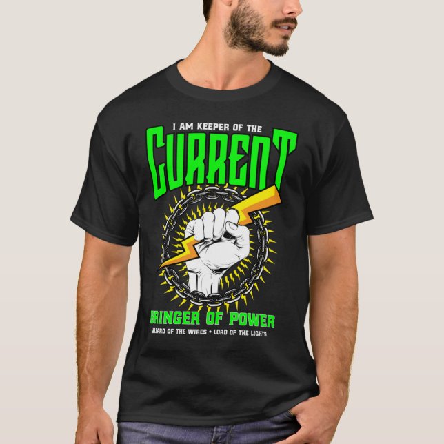 Funny Electrician Gift Electrical Ingenjör Lineman T Shirt (Framsida)