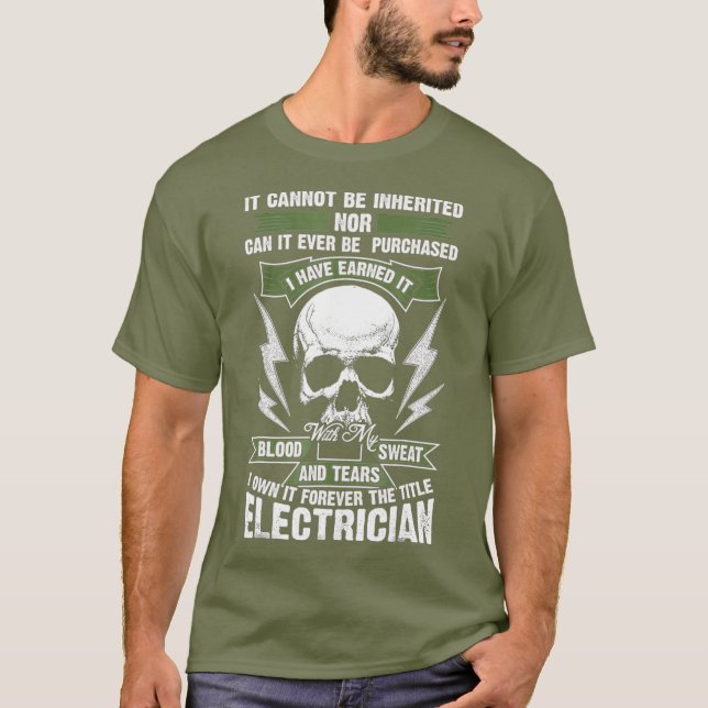 Funny Electrician Gift Underbar Union Member T Shirt (Framsida)