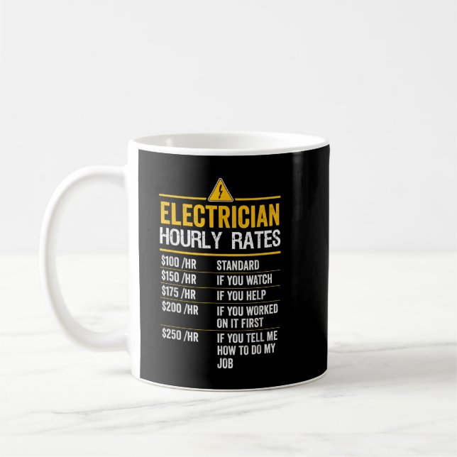 Funny Electrician Humor Joke Hoodie Electrician Kaffemugg (Vänster)
