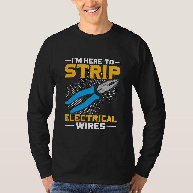 Funny Electrician Joke Sitchjobb Make Humor  T Shirt (Framsida)