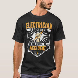 Funny Electrician Manar Electrical Ingenjör Humor  T Shirt
