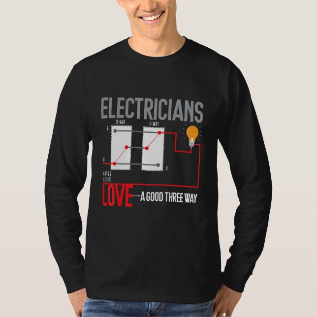 Funny Electrician Pun T Shirt (Framsida)