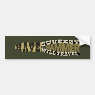 Funny Electrician Squeezy Hammer Bumper Sticker Bildekal