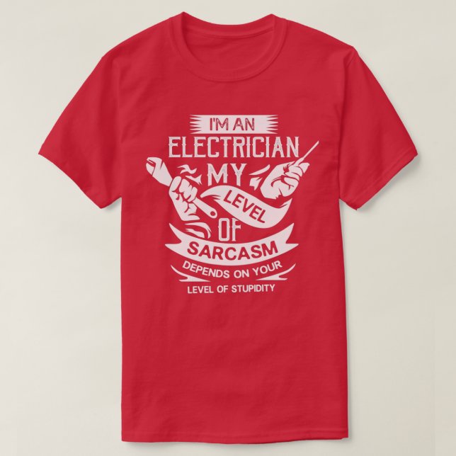 Funny Electrician Wireman Gift T Shirt (Design framsida)
