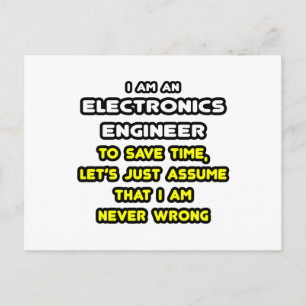 Funny Electronics Ingenjör T-Shirts and Gifts Vykort
