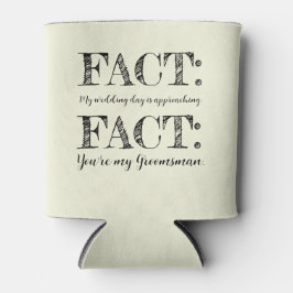 Funny & Elegant Fact Groomsman Frieri Beige