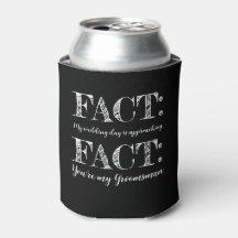 Funny & Elegant Fact Groomsman Frieri Black