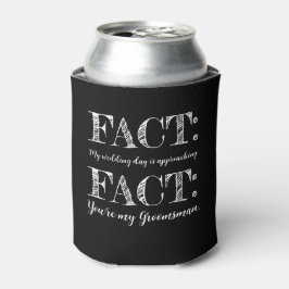 Funny & Elegant Fact Groomsman Frieri Black