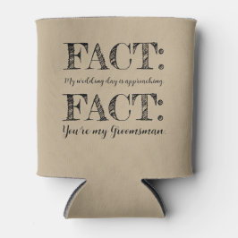 Funny & Elegant Fact Groomsman Frieri Khaki