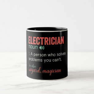 Funny elektrisk definition Två-Tonad mugg