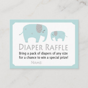 Funny Elephant Diaper Raffle Biljett