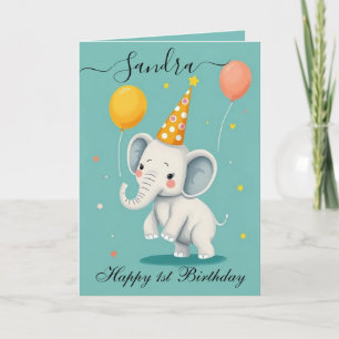 Funny Elephant Grattis på födelsedagen Card Kort