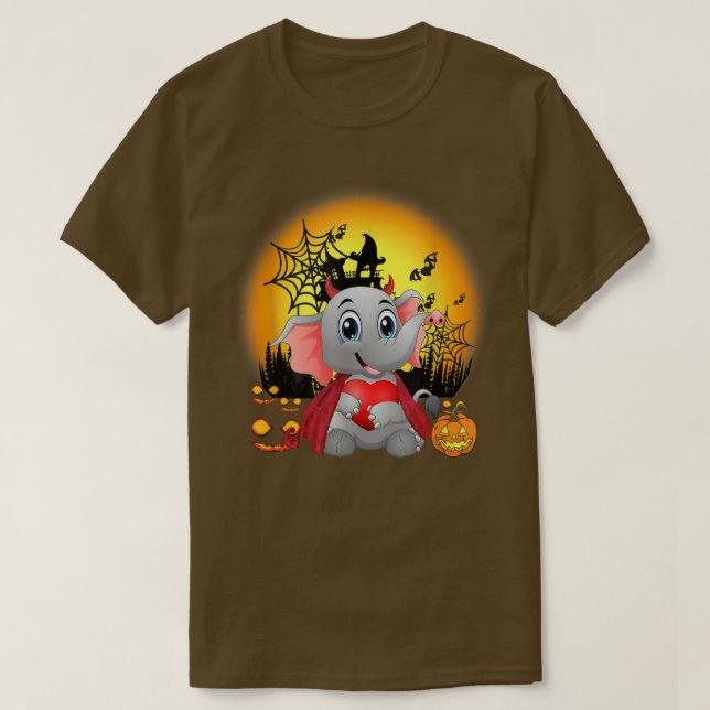 Funny Elephant Halloween Costume Gifts T Shirt (Design framsida)