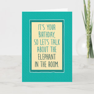 Funny Elephant i rummet Birthday Kort