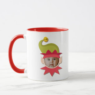 Funny Elf Ansikte jul Mugg