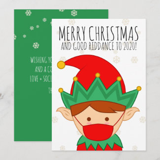 Funny Elf Ansikte Mask God jul Mask Julkort