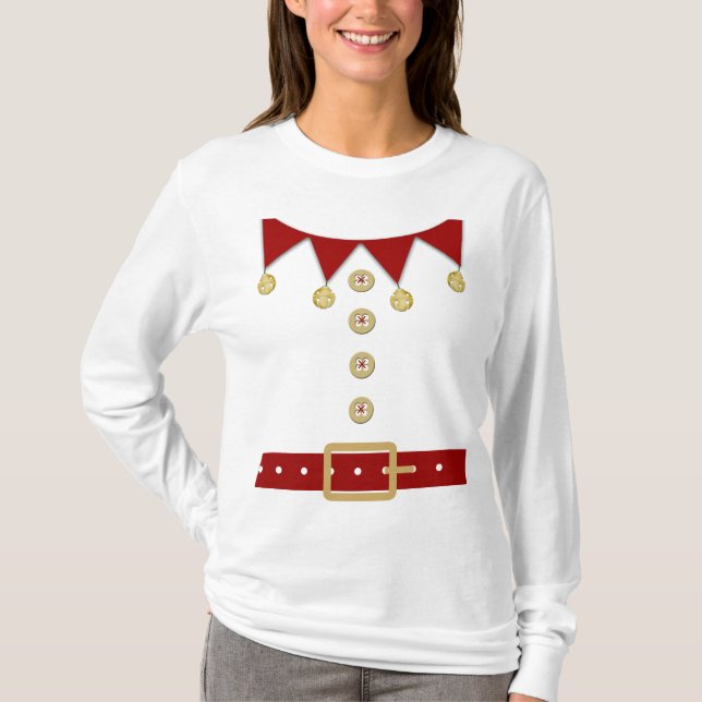Funny Elf Costume Shirt T-shirt (Framsida)