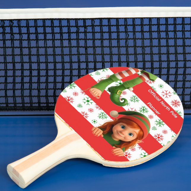 Funny Elf Face & Legs | North Pole Fun Christmas  Pingisracket (Insitu)