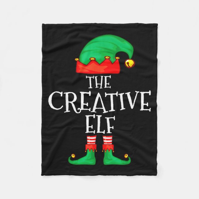 Funny Elf Family Christmas Creative Elf Sweater Me Fleecefilt (Framsidan)