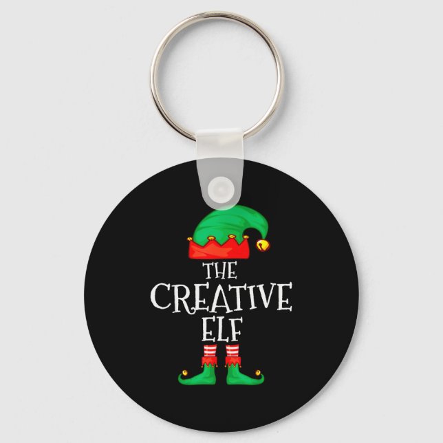 Funny Elf Family Christmas Creative Elf Sweater Me Nyckelring (Framsida)